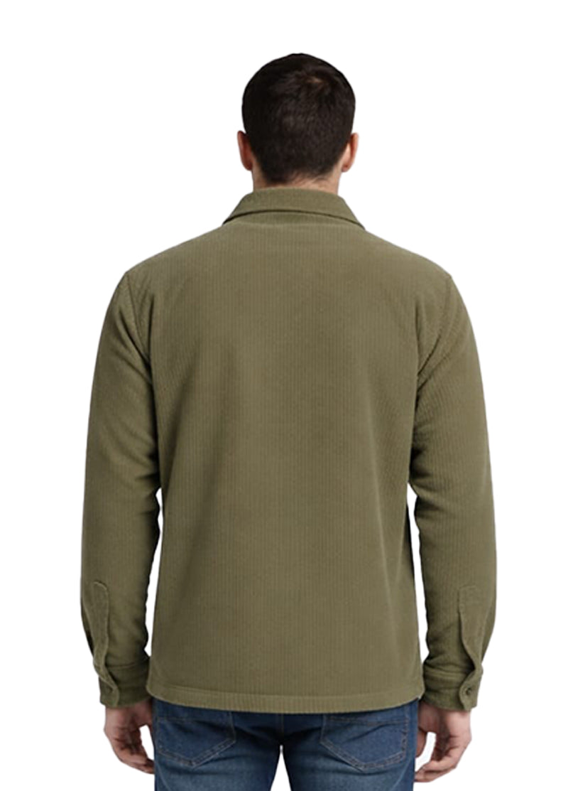 Olive Velvet Shirt
