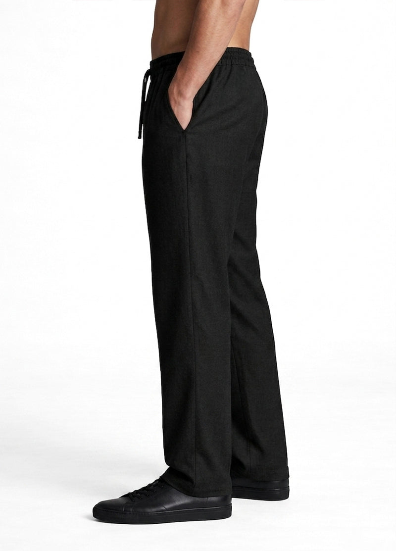 BLACK RELAXED FIT WIDE LEG