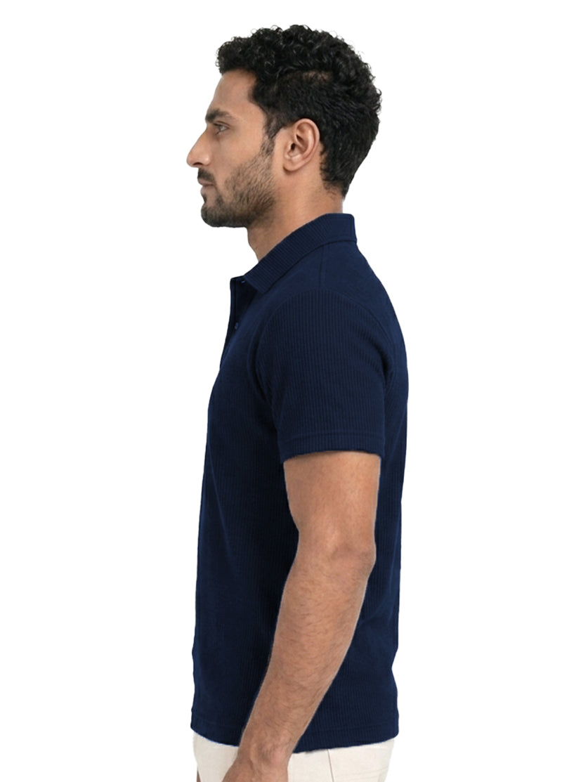 THE D-BLUE BUTTONED POLO SHIRT