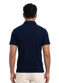THE D-BLUE BUTTONED POLO SHIRT