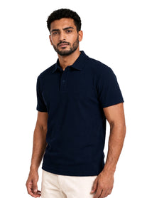 THE D-BLUE BUTTONED POLO SHIRT
