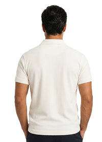 THE OFF WHITE BUTTONED POLO SHIRT