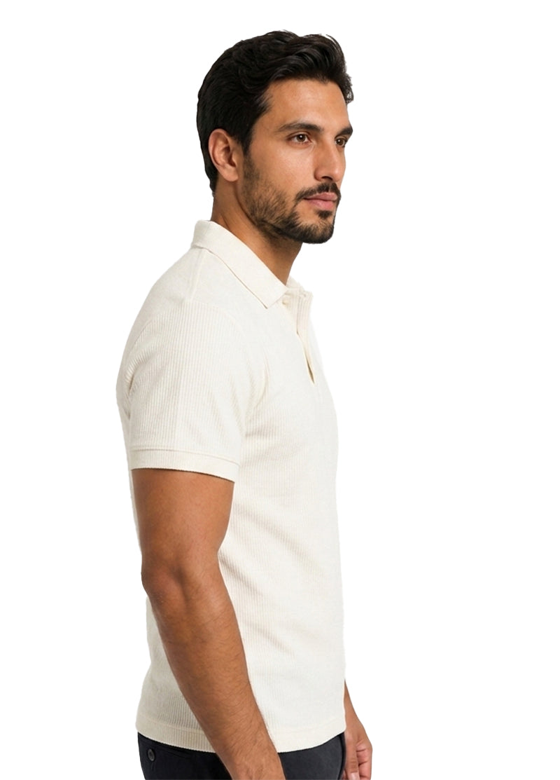 THE OFF WHITE BUTTONED POLO SHIRT