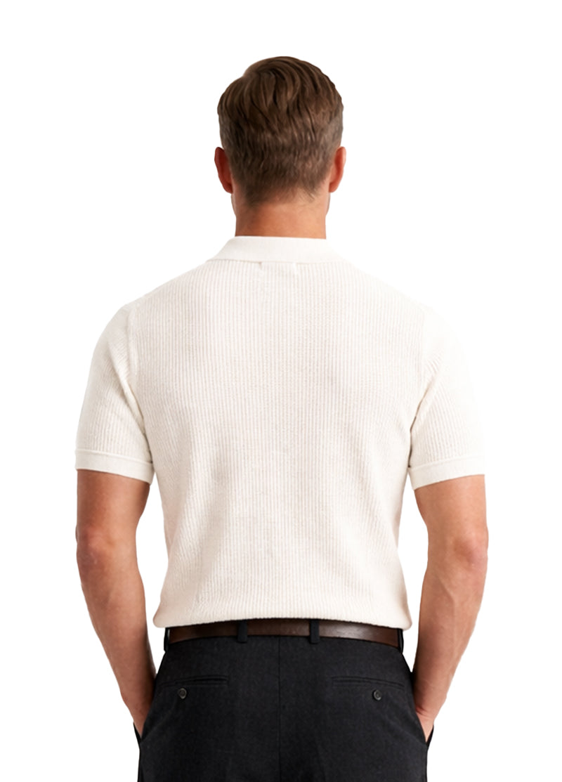 OFF WHITE POLO SHIRT