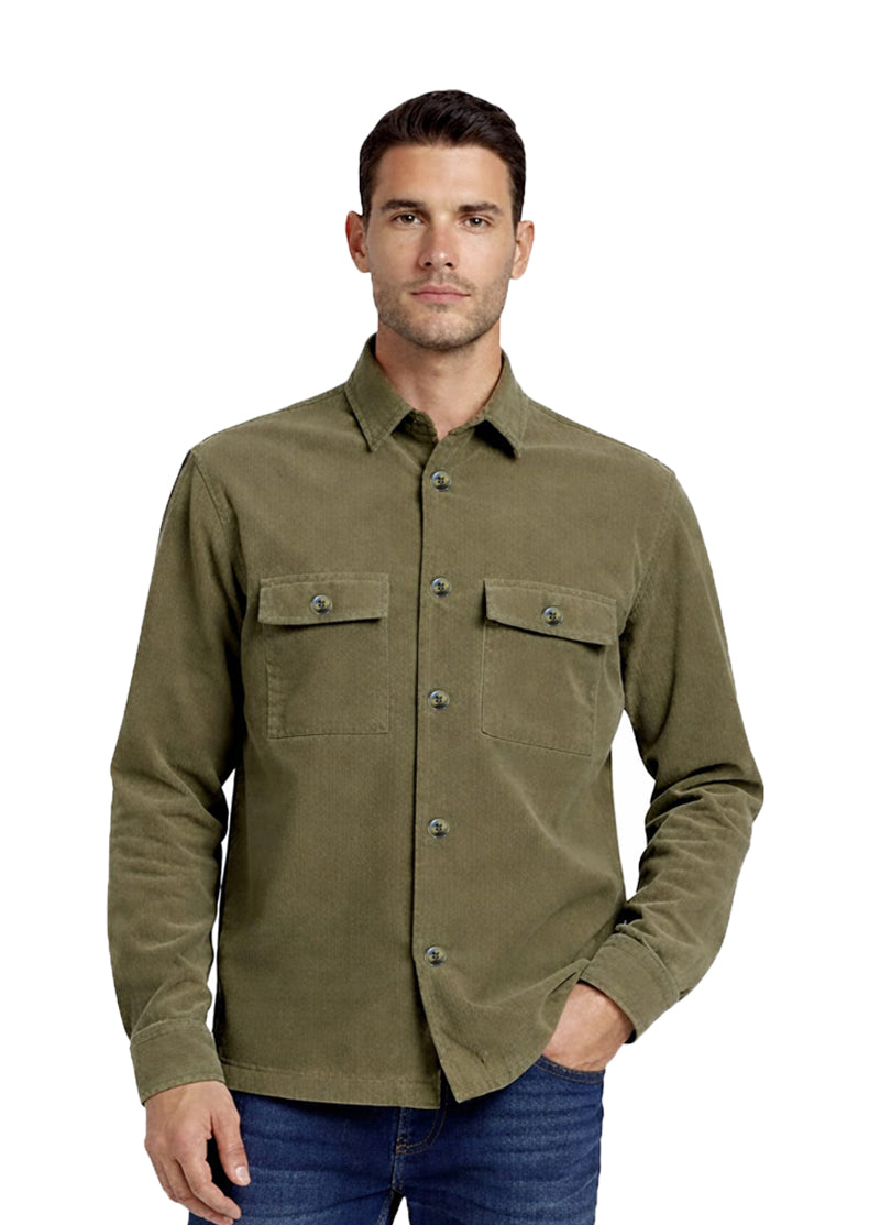 Olive Velvet Shirt