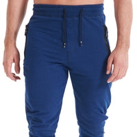 D.Blue Jogger Zipper Pockets For Him