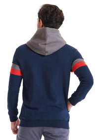D.Blue& Gray Hoodie Sweatshirt