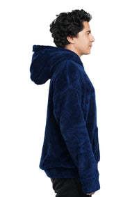Blue Fur Oversized Hoodie