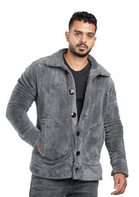 D-Gray Fur Jacket