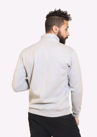 Zipper Neck Sweatshirt Grey