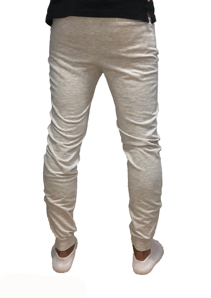 Light-Grey Jogger Zipper Pockets with 2 Stripes For Him
