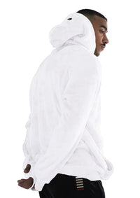White Fur Oversized Hoodie