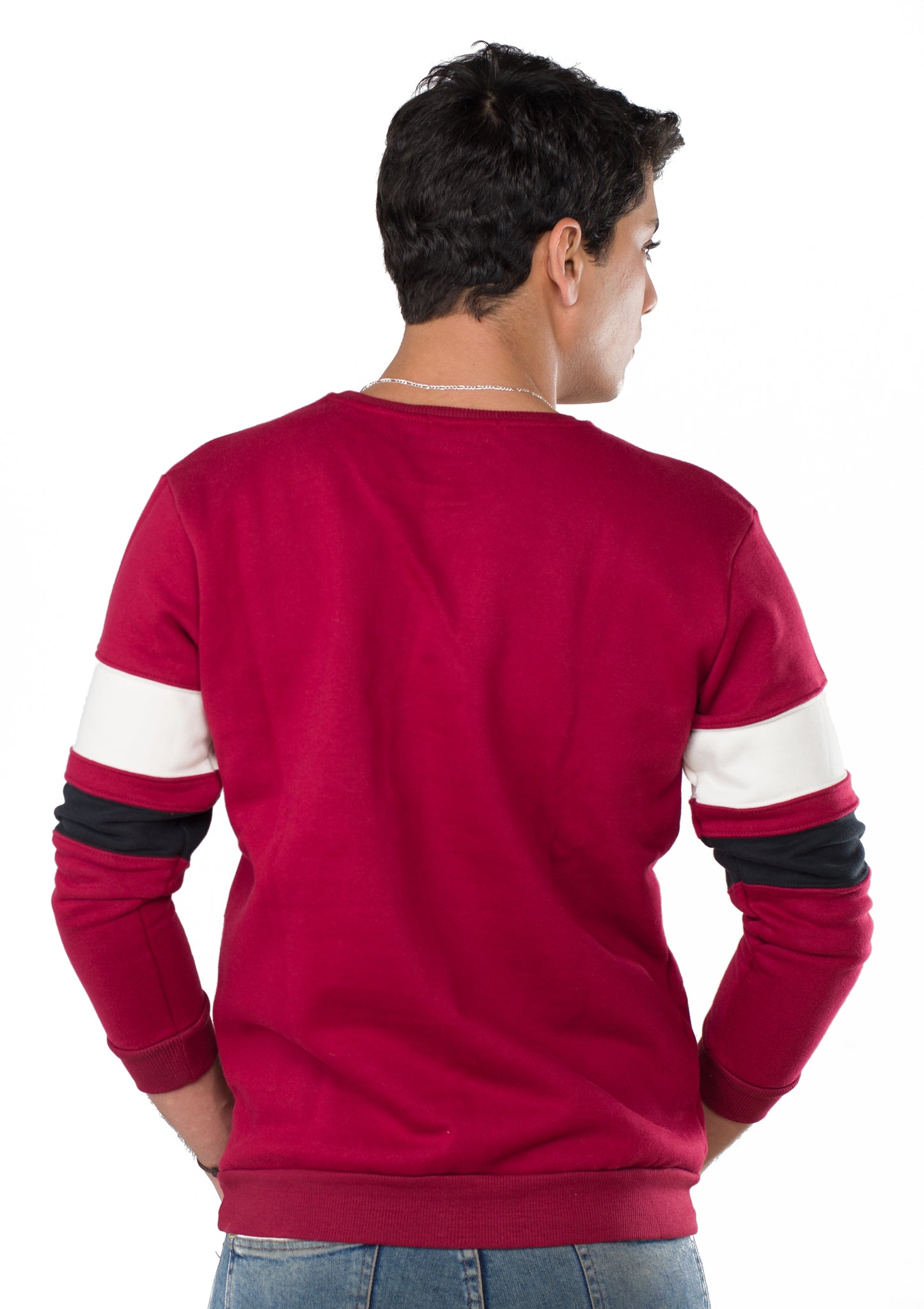 Round Neck Sweatshirt Dark-Red