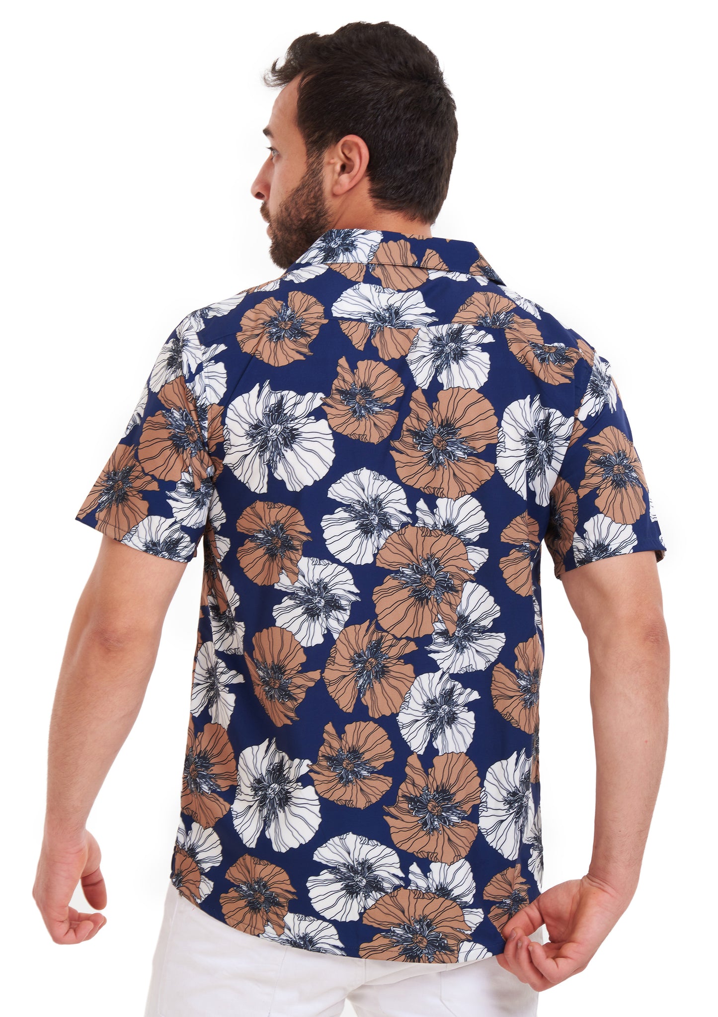 D.Blue Floral Printed Shirt