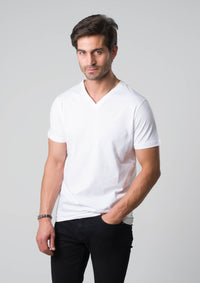 V neck t-shirt white