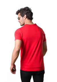 V neck t-shirt Red